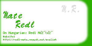 mate redl business card